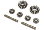 TLR Diff Gear & Cross Pin Set, Metal: 22X-4