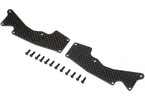 TLR Front Arm Inserts, Carbon: 8XT