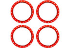 Traxxas kroužek Beadlock hliníkový červený (4)