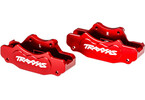 Traxxas Brake calipers, front aluminum (red-anodized)