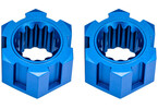 Traxxas Wheel hubs, hex, front aluminum (blue-anodized) (2)