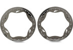 Traxxas Beadlock rings, front, chrome 3.5" (2)