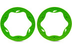Traxxas Beadlock rings, front, green 3.5" (2)