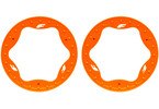 Traxxas Beadlock rings, front, orange 3.5" (2)