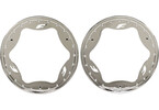 Traxxas Beadlock rings, rear, chrome 3.9" (2)
