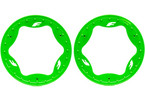 Traxxas Beadlock rings, rear, green 3.9" (2)