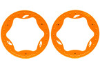 Traxxas Beadlock rings, rear, orange 3.9" (2)