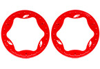Traxxas Beadlock rings, rear, red 3.9" (2)