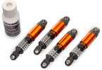 Traxxas tlumič GTM Pro hliníkový oranžový (sada)