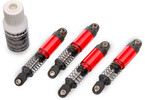 Traxxas tlumič GTM Pro hliníkový červený (sada)