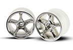 Traxxas Wheels 2.2", Tracer chrome (2) (rear)
