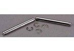 Traxxas Suspension pins, 31.5mm, chrome (2) w/ E-clips (4)