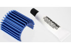 Traxxas Heat sink, Velineon 380 brushless motor, aluminum (blue-anodized)