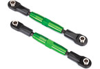 Traxxas Camber links, tubes, 7075-T6 aluminum (green-anodized) (83mm) (2)/ rod ends