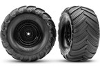 Traxxas Wheels 2.0/3.0", black wheel (offset 29mm), Terra Groove tires (pair)