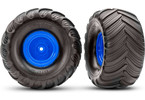 Traxxas Wheels 2.0/3.0", blue wheel (offset 29mm), Terra Groove tires (pair)