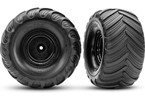 Traxxas Wheels 2.0/3.0", black wheel (offset 29mm), Terra Groove tires (pair)