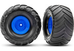 Traxxas Wheels 2.0/3.0", blue wheel (offset 29mm), Terra Groove tires (pair)