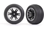 Traxxas kolo 2.8", disk RXT černý/polomatný chrom, pneu Ribbed (2) (přední)