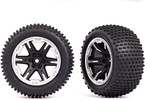 Traxxas kolo 2.8", disk RXT černý/polomatný chrom, pneu Alias (2) (2WD zadní)