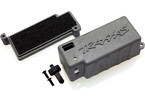 Traxxas Box, battery (grey)/ adhesive foam chassis pad/ charge jack plug (rubber)