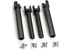 Traxxas Half shafts, long (heavy duty) (2)/ metal u-joints (4)