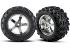 Traxxas kolo 3.8", disk Hurricane stříbrný, pneu Maxx (2)