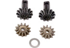 Traxxas Diff gear set, 13T output gear shafts (2)/ 13T spider gears (2)