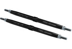 Traxxas Toe links, Maxx (Tubes black-anodized, 7075-T6 aluminum) (124mm, rear) (2)