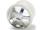 Traxxas Wheels 3.8", Hurricane, chrome, 14mm hex hub (2)