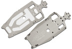 Traxxas Chassis, 7075-T6 aluminum (3mm) (titanium-anodized) (machined, lighter than stock)
