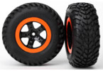 Traxxas kolo 2.2/3.0", disk SCT černo-oranžový, pneu SCT (2) (2WD přední)