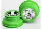 Traxxas disk 2.2/3.0" SCT stříbrný-zelený (2) (2WD přední)