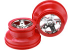 Traxxas Wheels 2.2/3.0", SCT chrome-red (2) (4WD f/r, 2WD rear)