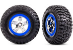 Traxxas kolo 2.2/3.0", disk SCT chromovaný/modrý, pneu KM2 (2) (2WD přední)