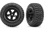 Traxxas Tires & wheels 2.2/3.0", SCT black wheel, BFGoodrich tire (2) (2WD front)