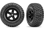 Traxxas Tires & wheels 2.2/3.0", SCT black wheel, BFGoodrich tire (2) (4WD f/r, 2WD r)