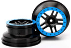 Traxxas disk 2.2/3.0" SCT Split-Spoke černý-modrý (2) (2WD přední)