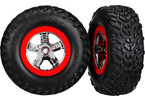 Traxxas kolo 2.2/3.0", disk SCT stříbrný-červený, pneu SCT (2) (2WD přední)
