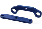 Traxxas Bulkhead tie bars, front & rear, aluminum (blue-anodized)