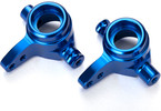 Traxxas Steering blocks, 6061-T6 aluminum, left & right (blue-anodized)