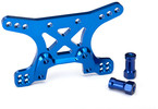Traxxas Shock tower, front, 7075-T6 aluminum (blue-anodized)