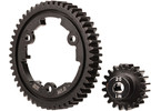 Traxxas Spur gear, 50-tooth, steel (wide-face)/ gear, 20-T pinion (1.0 metric pitch) (fits 5mm shaft