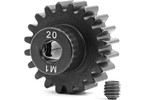 Traxxas Gear, 20T pinion 1.0M, hardened steel (fits 5mm shaft)