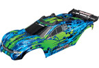 Traxxas Body, Rustler 4X4 VXL, green/ window, grill, lights decal sheet