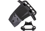 Traxxas Bumper, front/ bumper support (fits 4WD Rustler) (for LED light kit)