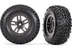 Traxxas kolo 2.2/3.0", disk SCT Split-Spoke gray beadlock, pneu SCT (2)