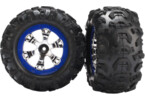 Traxxas kolo 2.2", disk Geode chrom-modrý, pneu Canyon AT (pár)