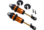Traxxas Shocks, GTR long orange-anodized, PTFE-coated bodies with TiN shafts (2)