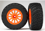 Traxxas kolo 2.2/3.0", disk Rally oranžový, pneu Gravel (2)